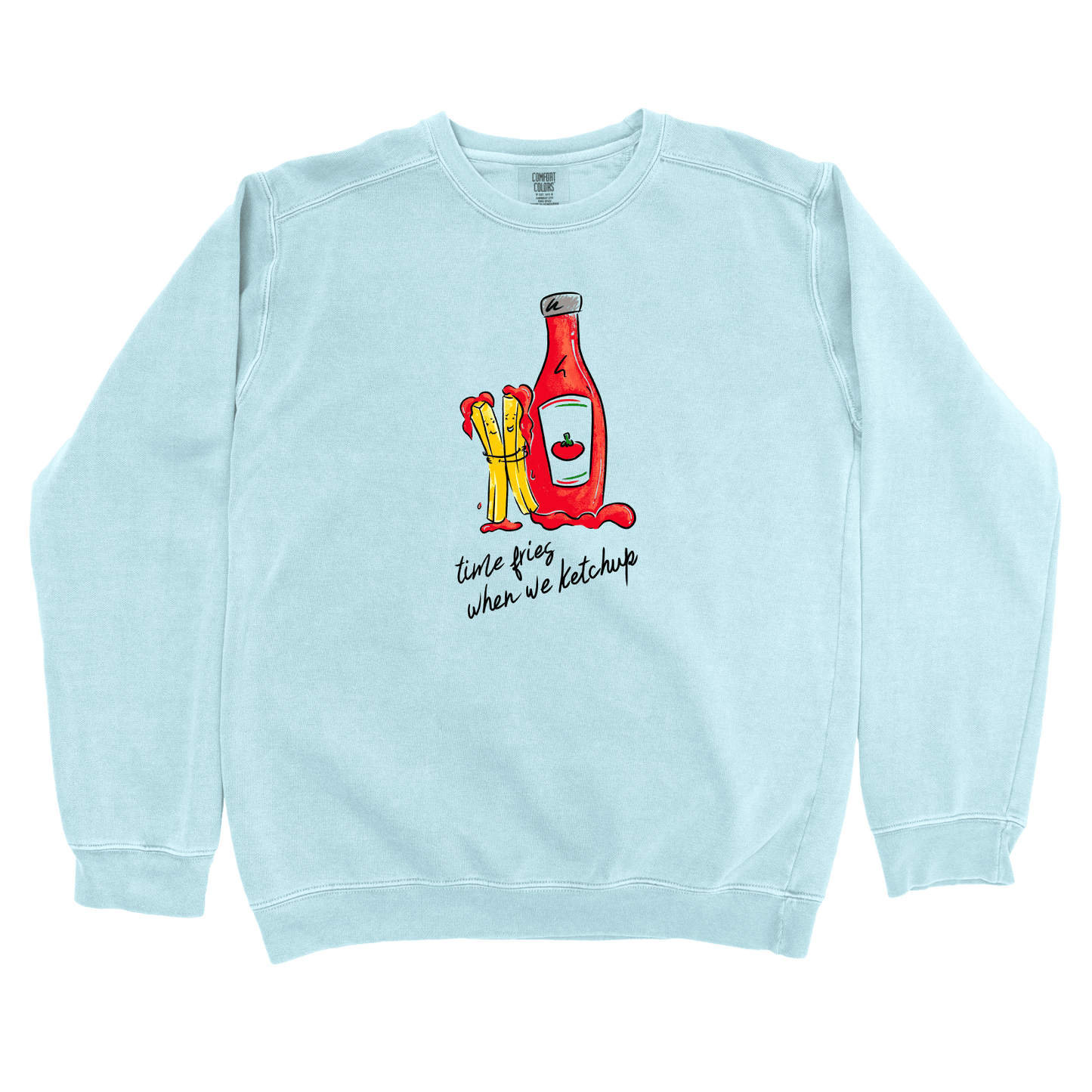 Sweatshirt Chambray / S Time Fries: Micro Barbi Sweatshirt