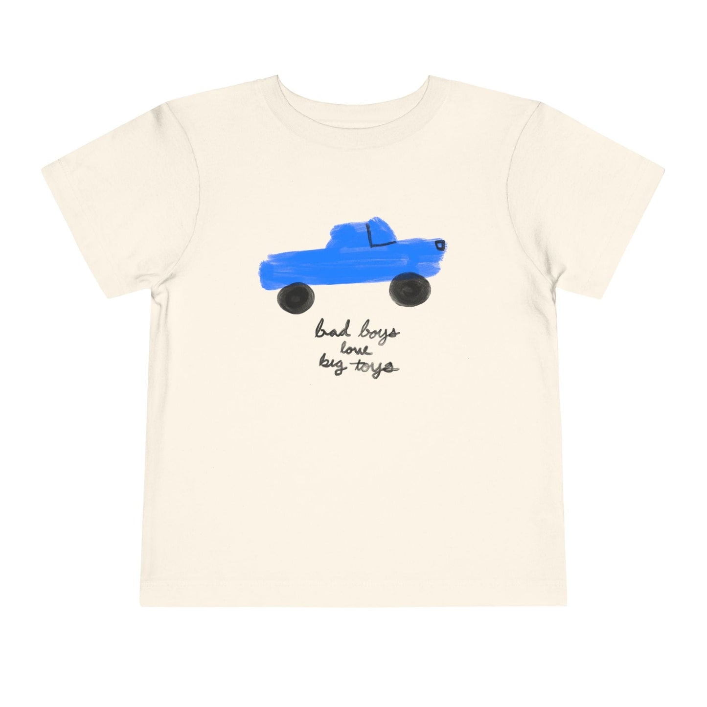 Kids clothes Natural / 2T Toddler Bad Boys Love Big Toys T-Shirt