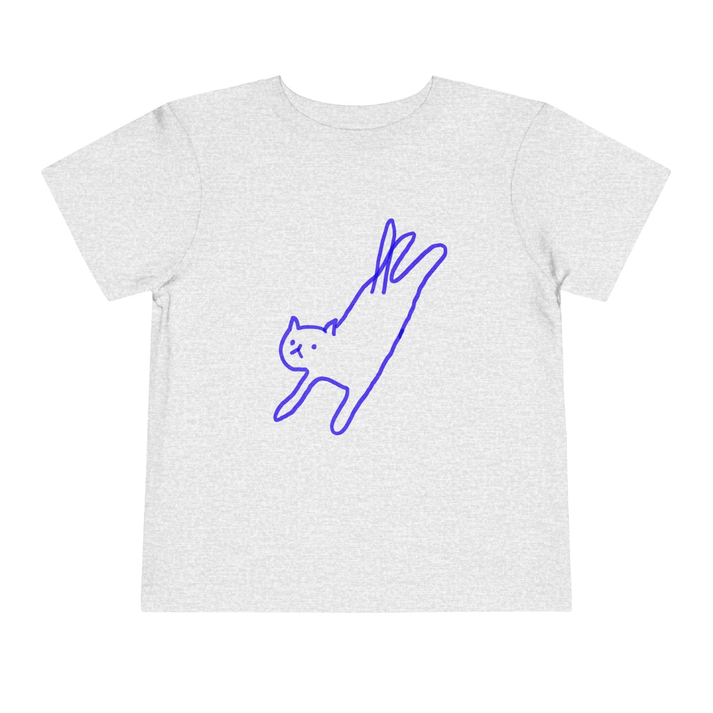 Kids clothes Athletic Heather / 2T Toddler Flying Cat T-Shirt