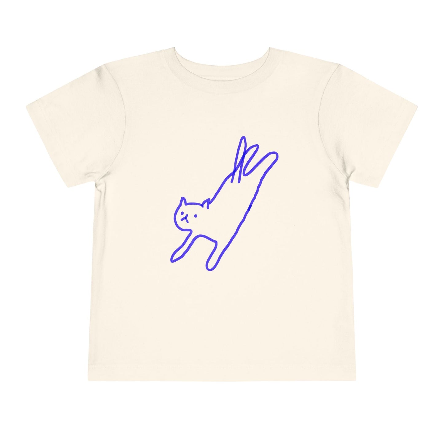 Kids clothes Natural / 2T Toddler Flying Cat T-Shirt