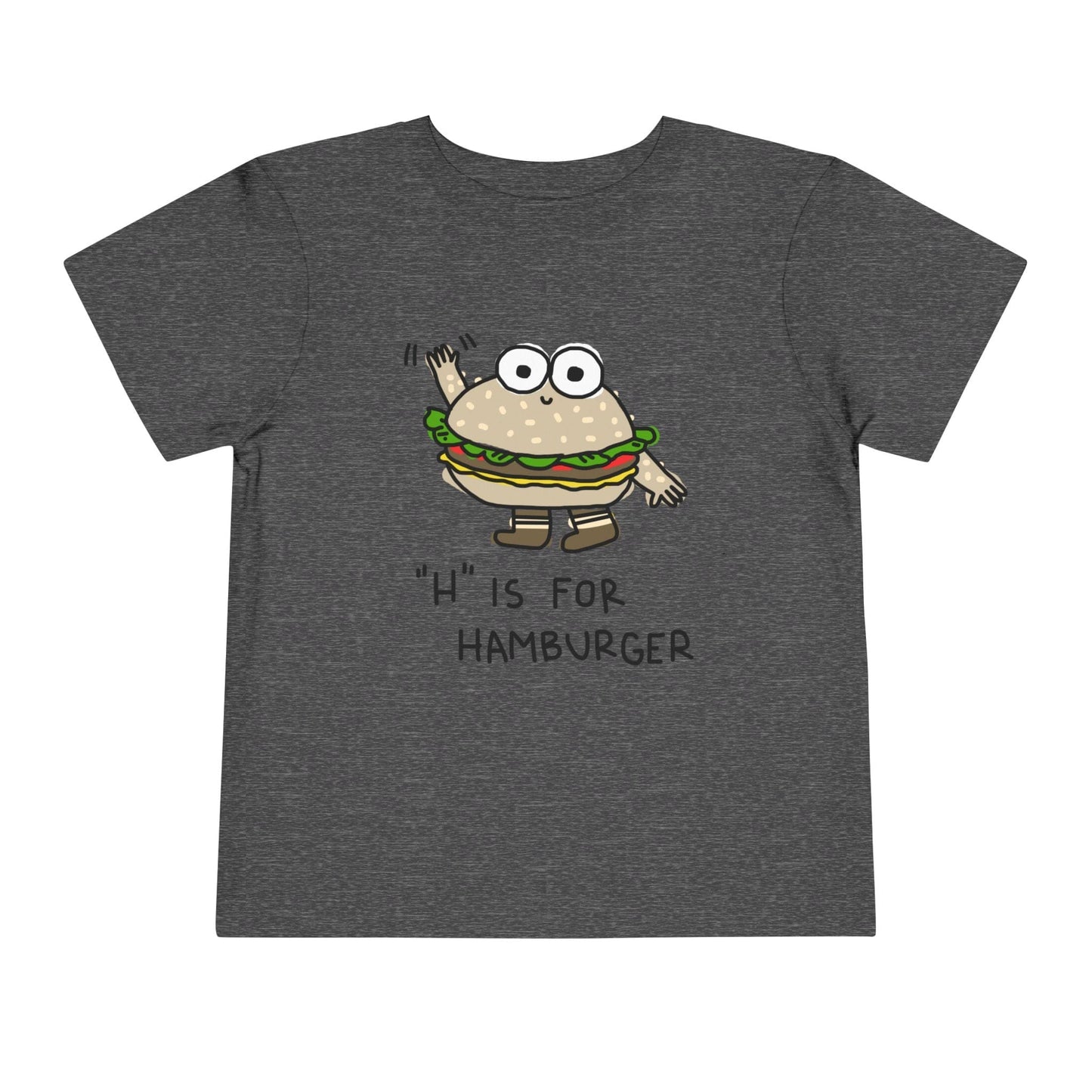 Kids clothes Dark Heather Grey / 2T Toddler H is for Hamburger: Longoland