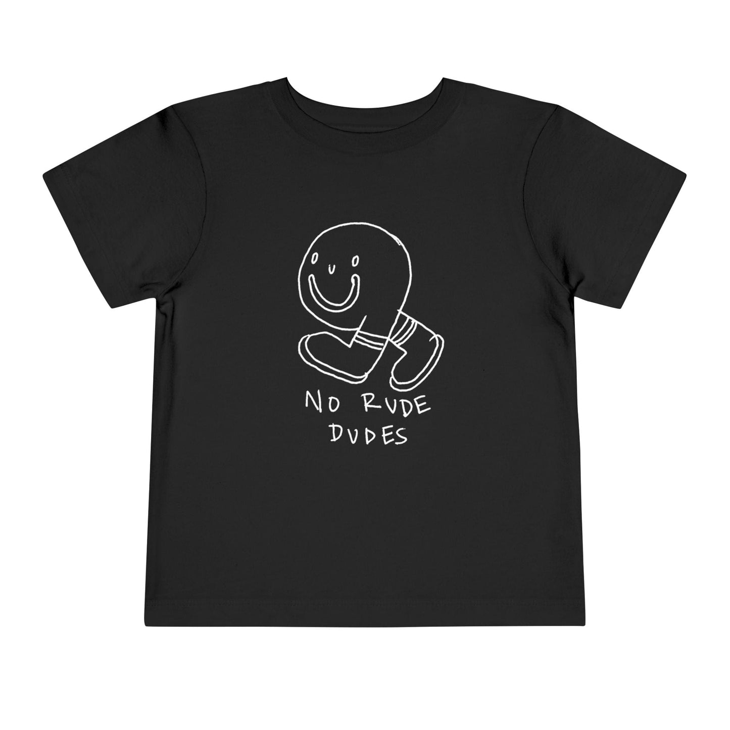 Kids clothes Black / 2T Toddler No Rude Dudes Pasta T-Shirt