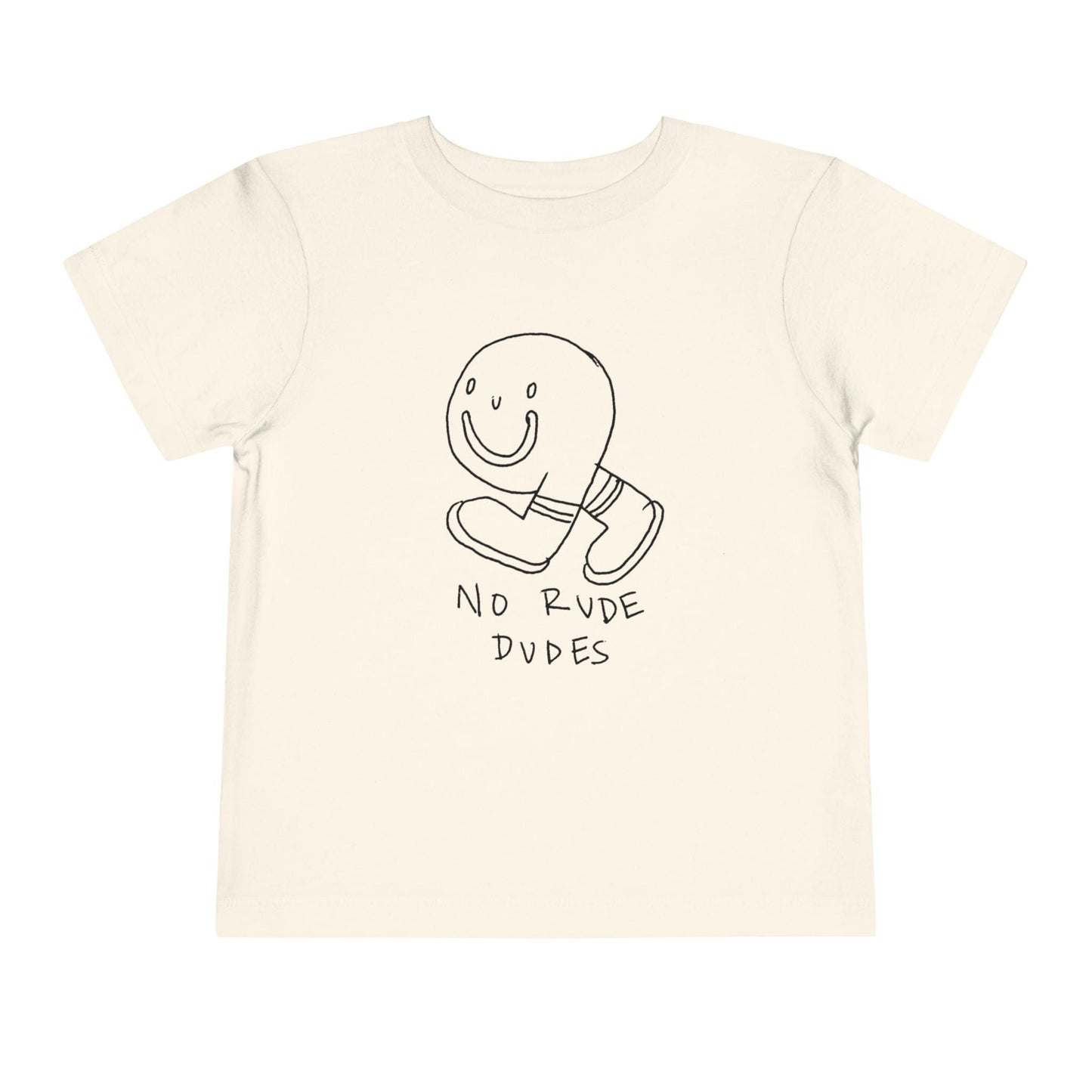 Kids clothes Natural / 2T Toddler No Rude Dudes Pasta T-Shirt