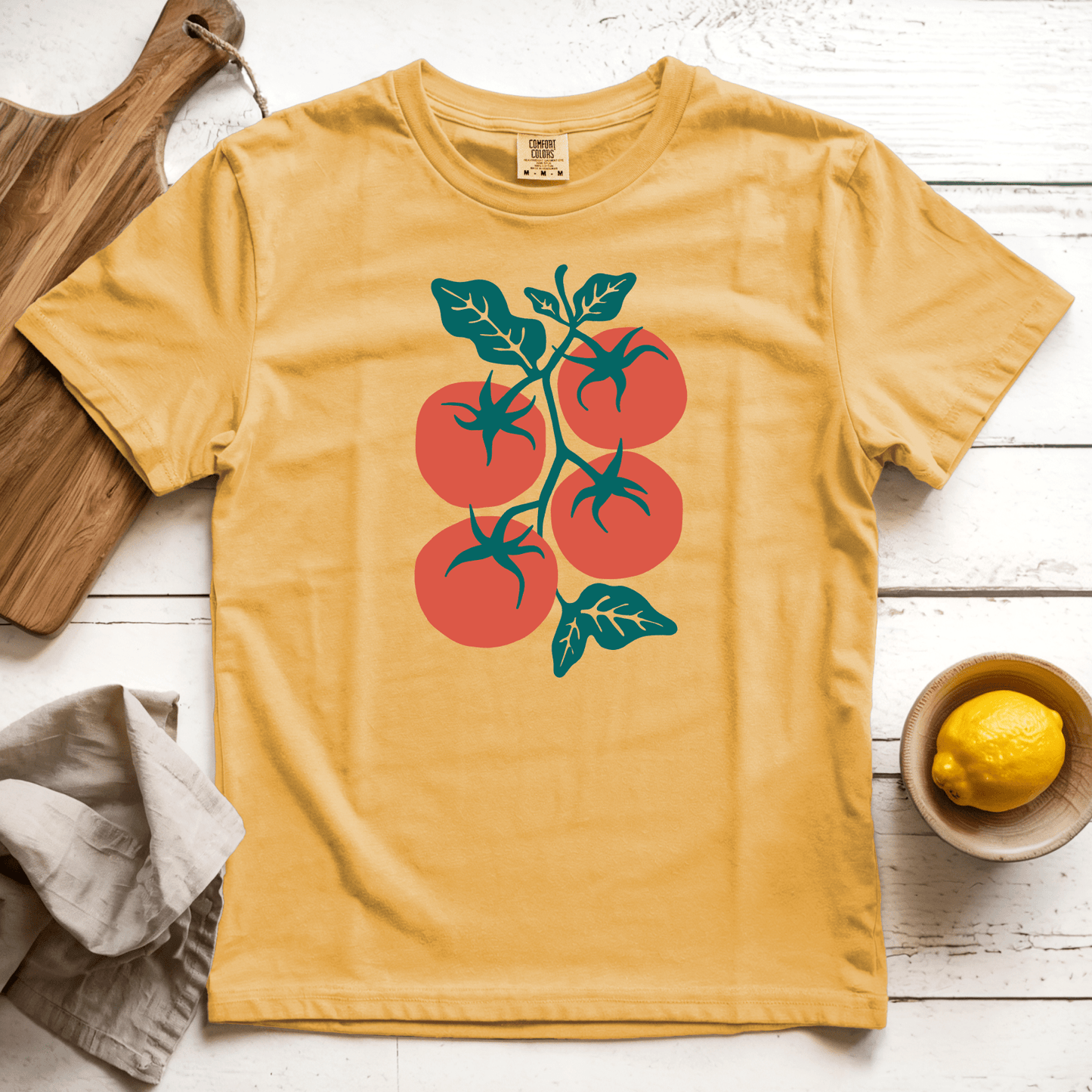 T-Shirt Mustard / S Tomato Cluster