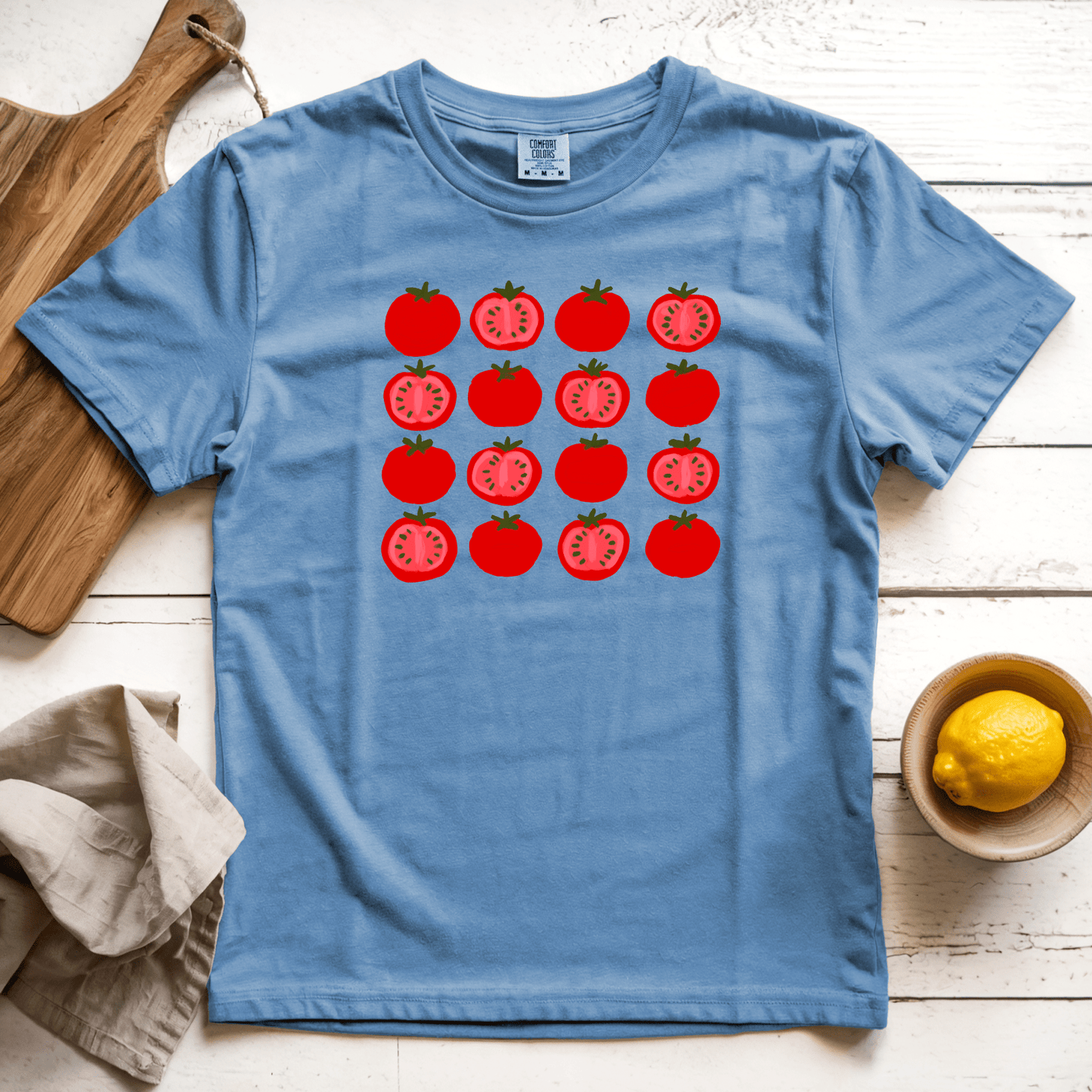 T-Shirt Blue Jean / S Tomato Grid