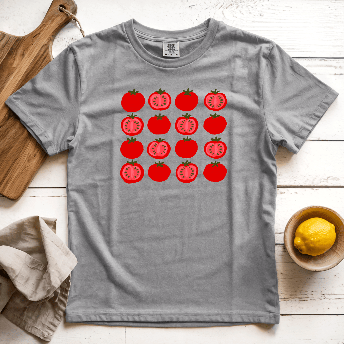 T-Shirt Grey / S Tomato Grid