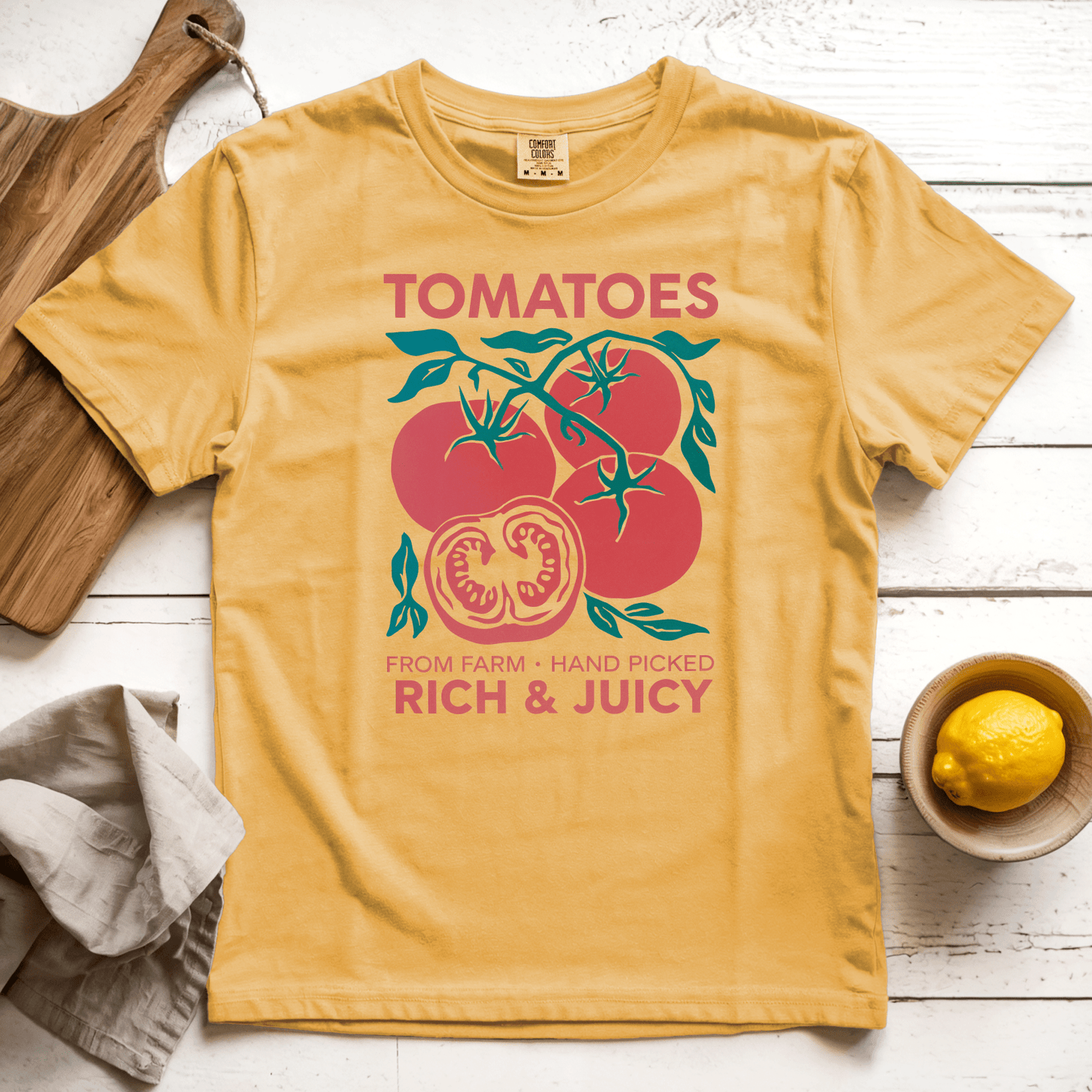 T-Shirt Mustard / S Tomatoes Rich and Juicy
