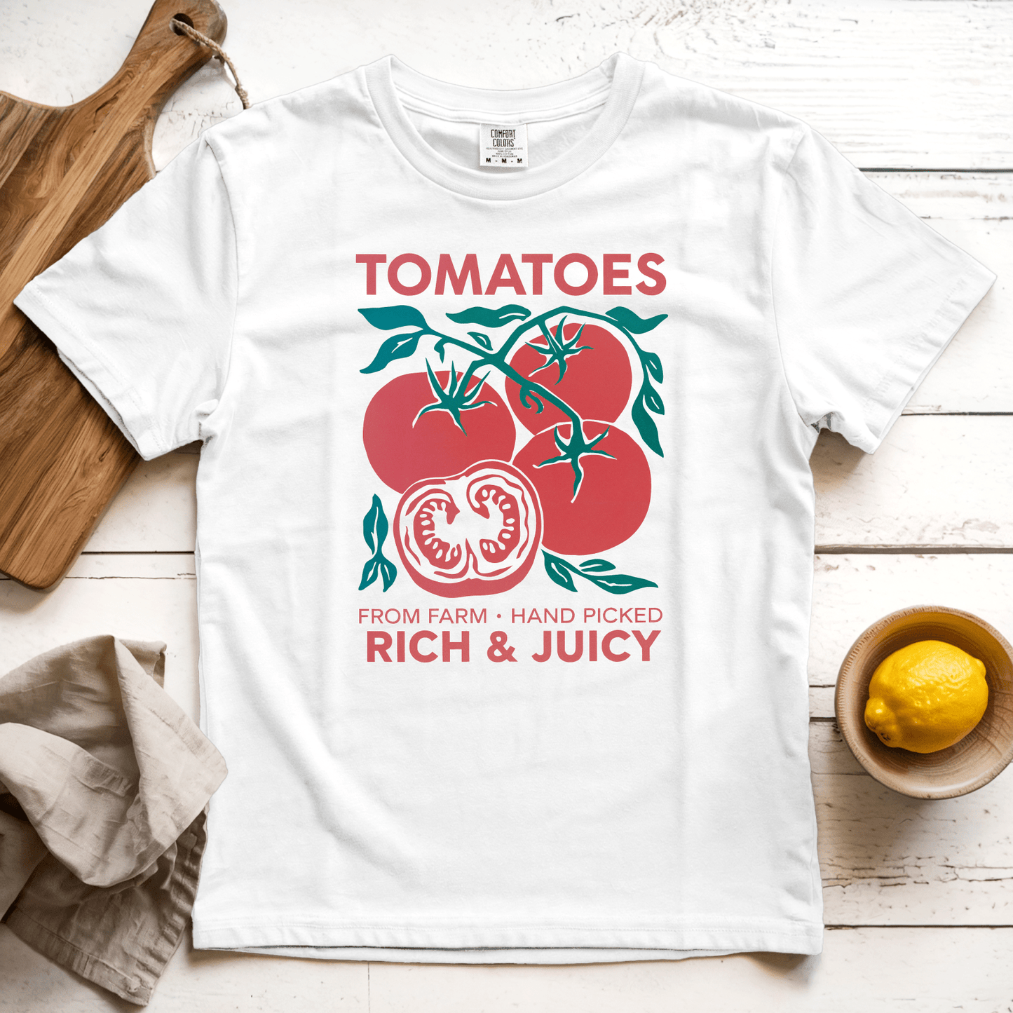 T-Shirt White / S Tomatoes Rich and Juicy