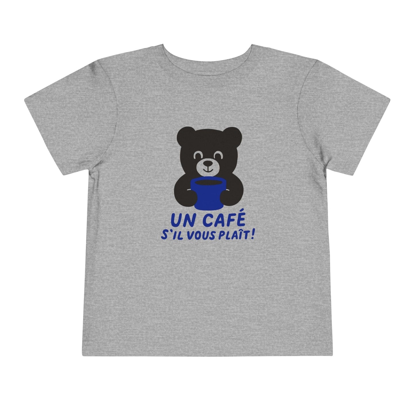 Kids clothes Athletic Heather / 2T Un café s’il vous plaît Toddler