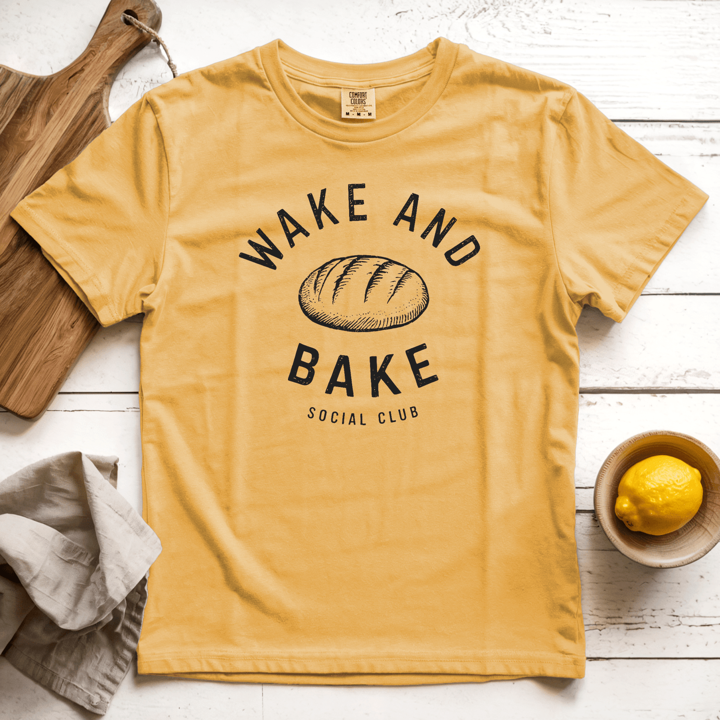 T-Shirt Mustard / S Wake and Bake Social Club