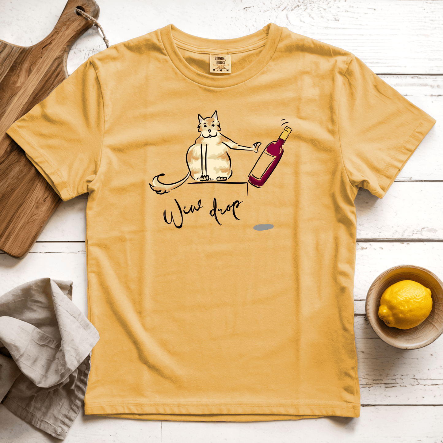 T-Shirt Mustard / S Wine Drop: Micro Barbi