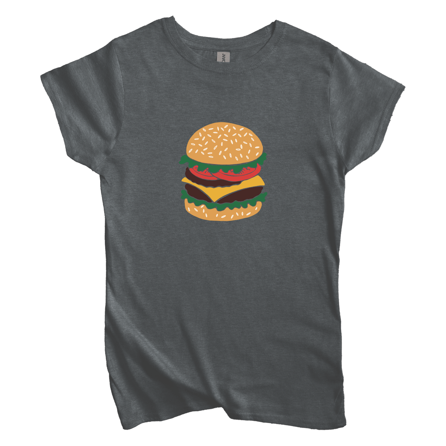 T-Shirt S / Dark Heather Women's Tee Cheeseburger