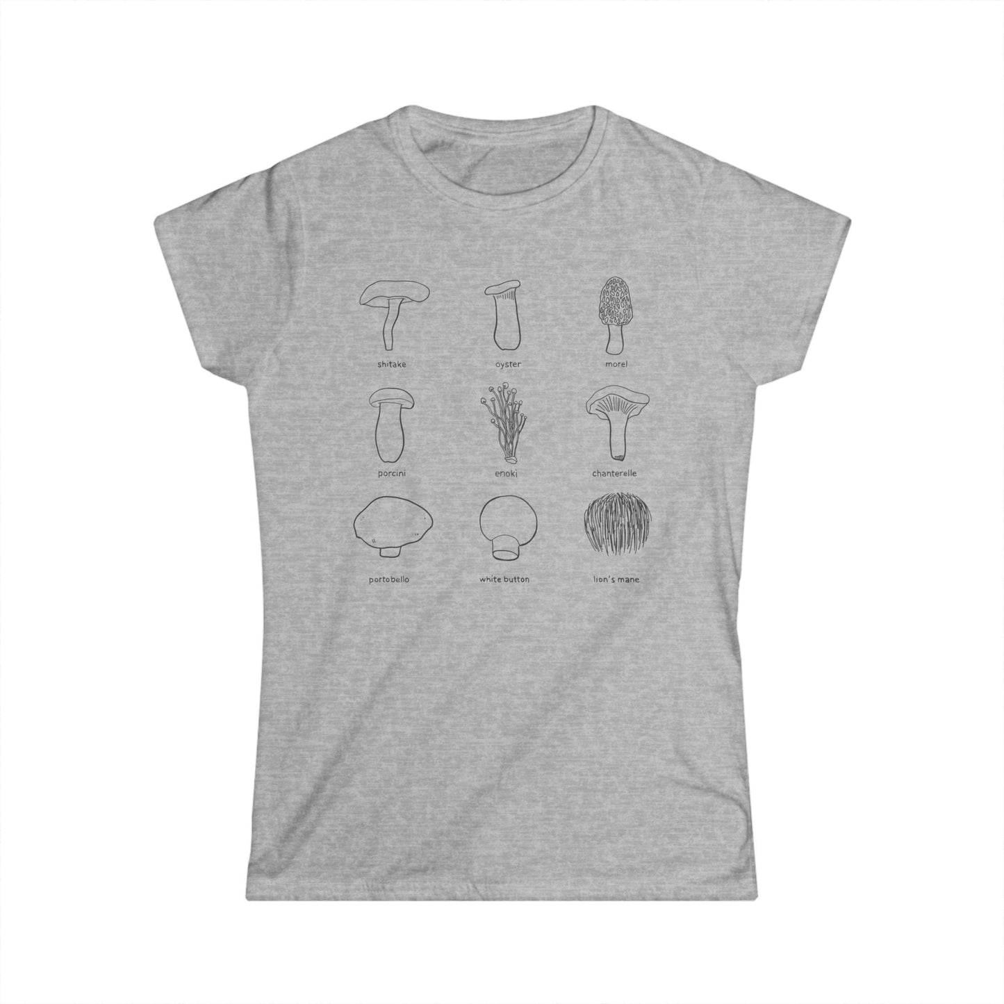 T-Shirt S / Sport Grey Women's Tee Edible Mushrooms