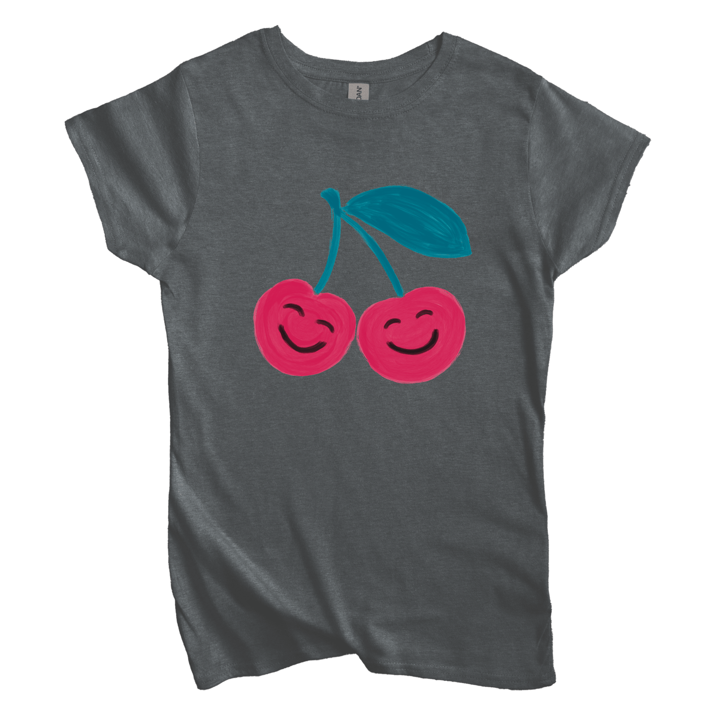 T-Shirt S / Dark Heather Women's Tee Happy Cherries