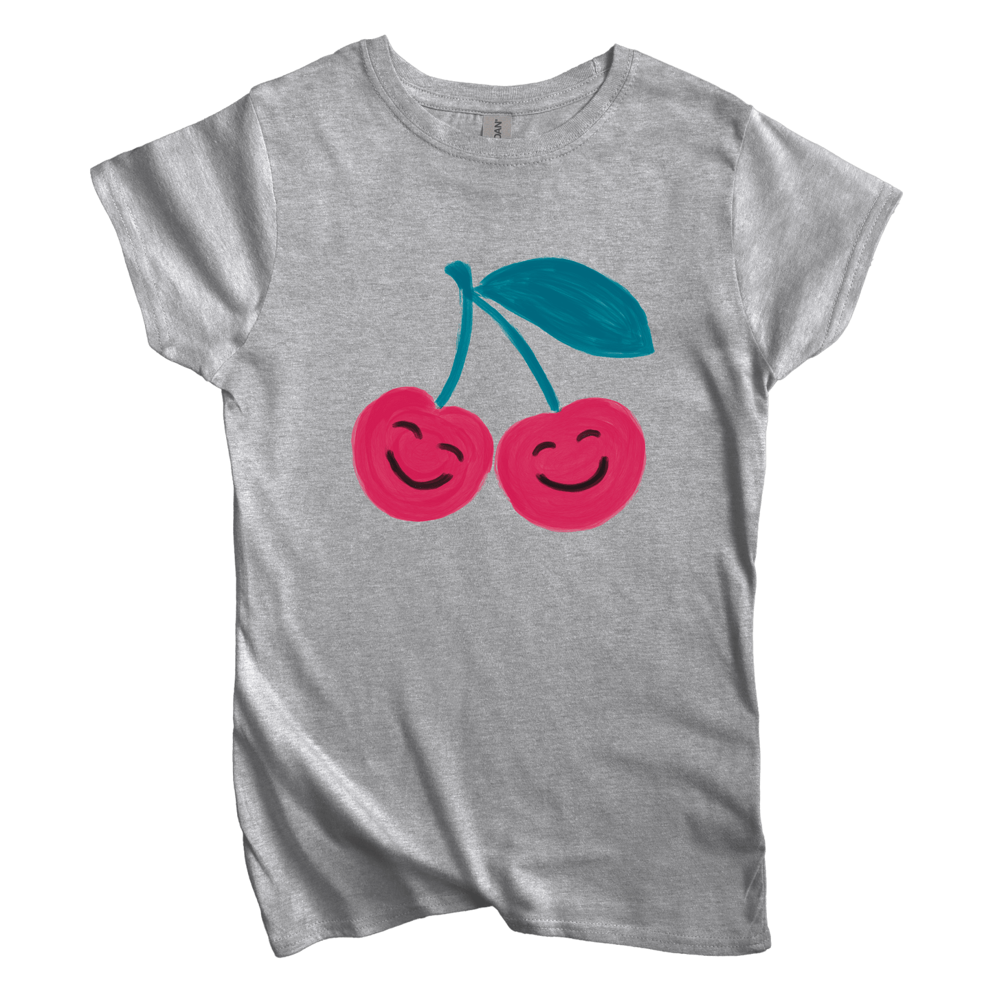 T-Shirt S / Sport Grey Women's Tee Happy Cherries