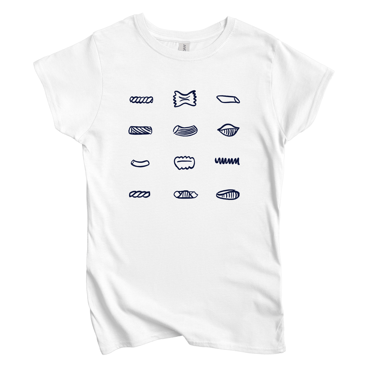 T-Shirt White / S Women's Tee Pasta Shapes