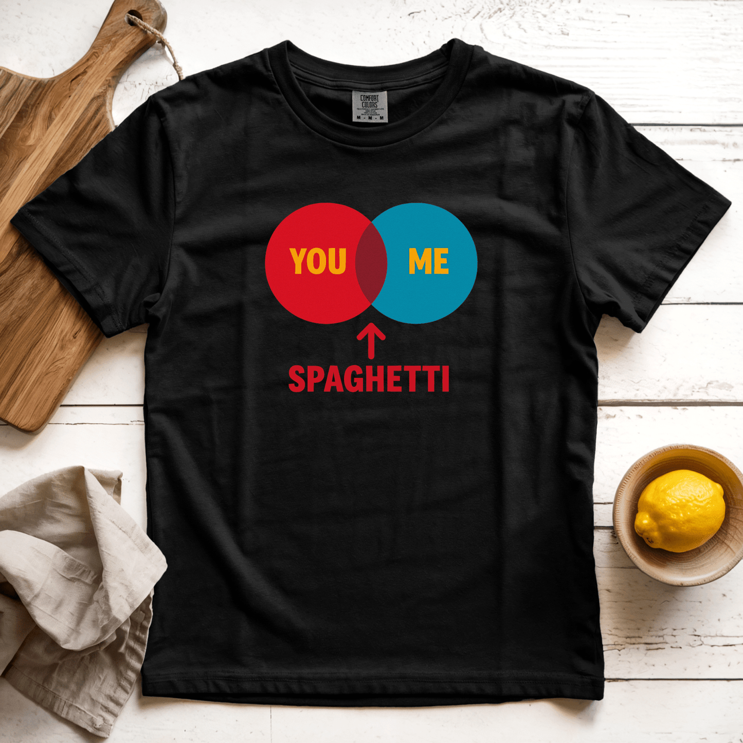 T-Shirt Black / S You. Me. Spaghetti