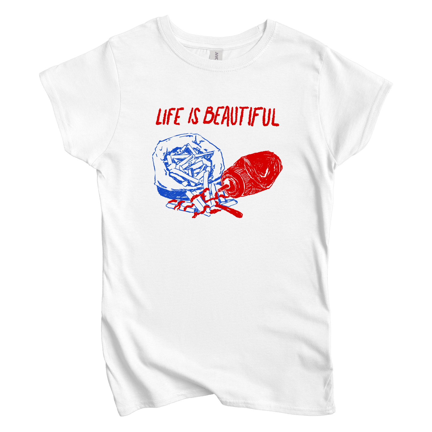 T-Shirts S / White Life is Beautiful: Rusted Work Women's Tee