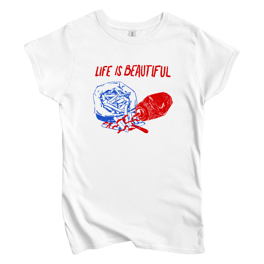 T-Shirts S / White Life is Beautiful: Rusted Work Women's Tee