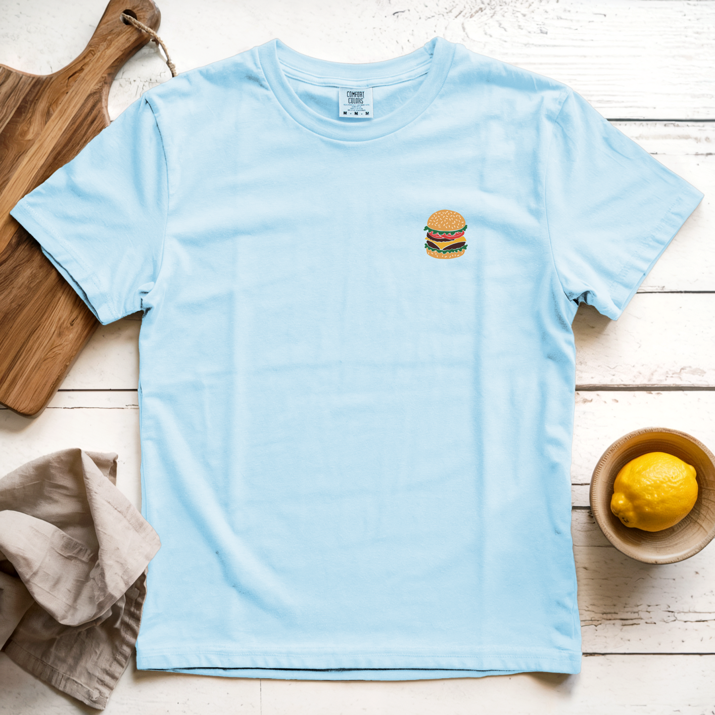 Cheeseburger Left Chest T-Shirt