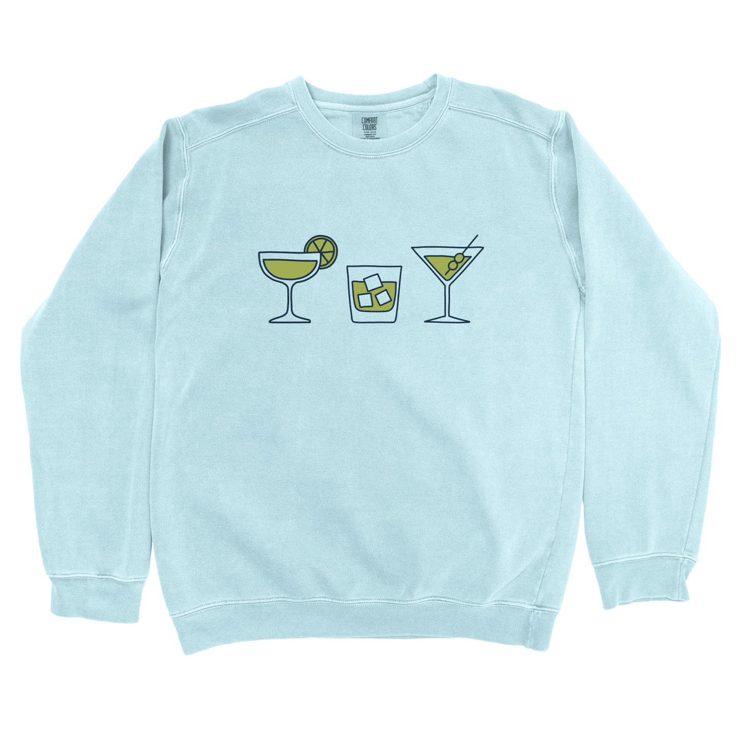 Sweatshirt Chambray / S Cocktail Glasses Sweatshirt