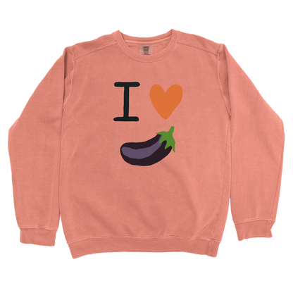 I Love Eggplant Sweatshirt