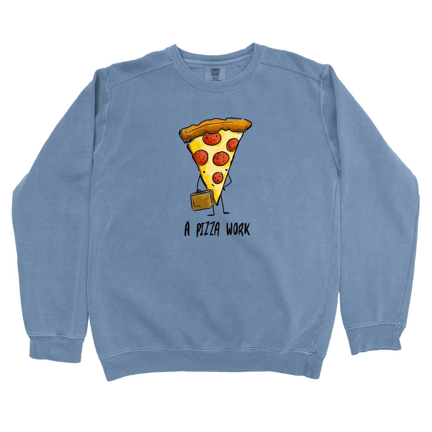 Sweatshirt Blue Jean / S A Pizza Work: Micro Barbi Sweatshirt