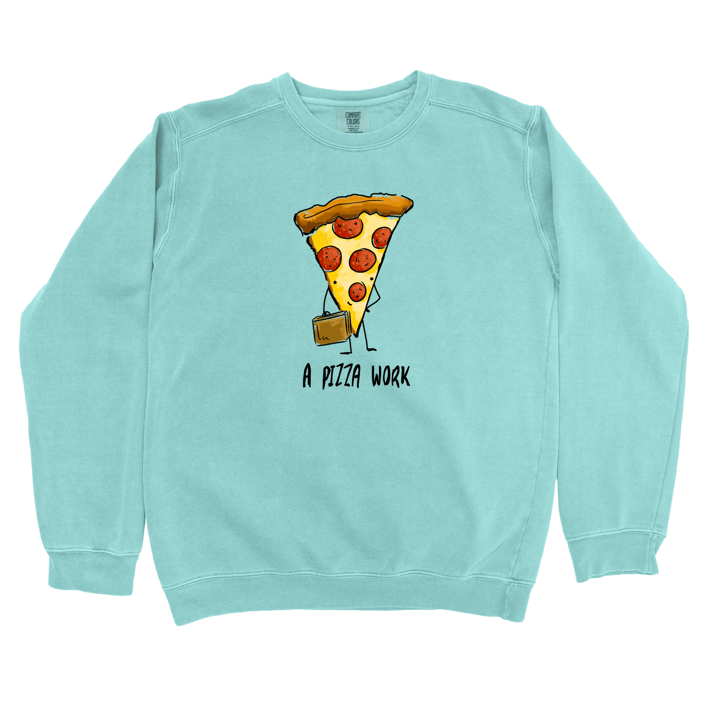 Sweatshirt Chalky Mint / S A Pizza Work: Micro Barbi Sweatshirt