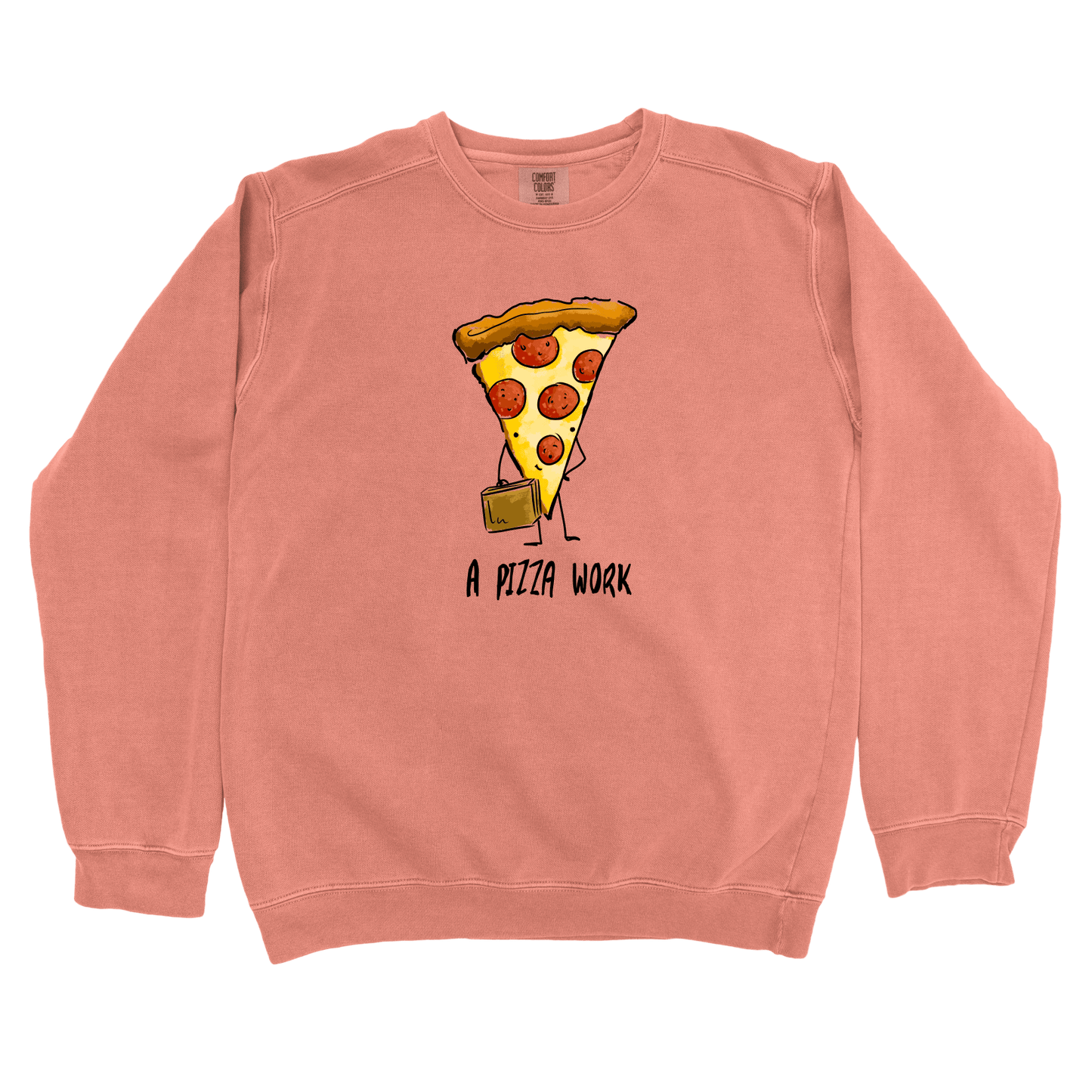 Sweatshirt Terracotta / S A Pizza Work: Micro Barbi Sweatshirt