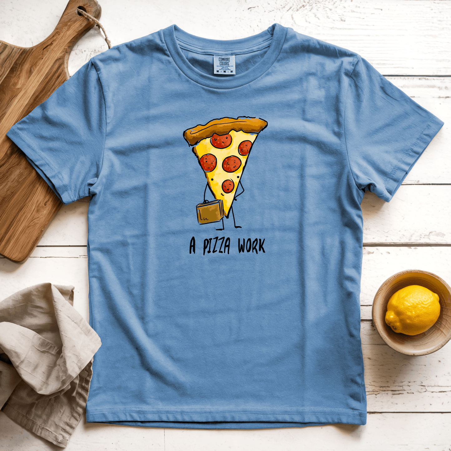 T-Shirt Blue Jean / S A Pizza Work: Micro Barbi