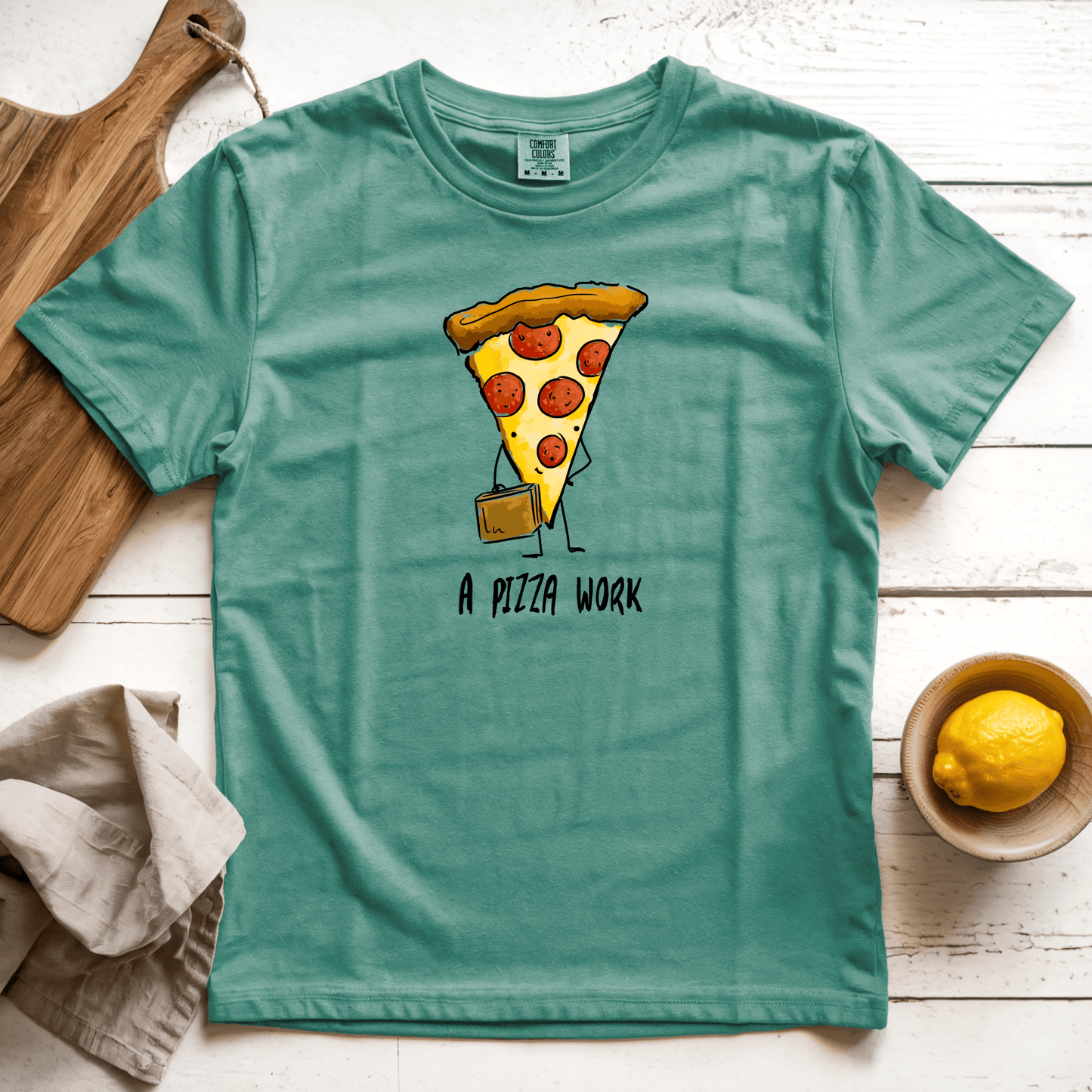 T-Shirt Light Green / S A Pizza Work: Micro Barbi