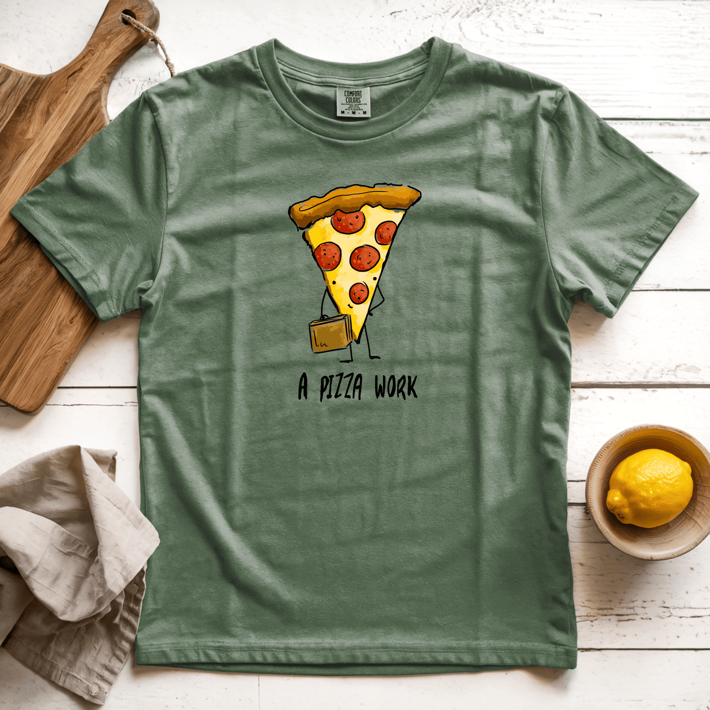 T-Shirt Moss / S A Pizza Work: Micro Barbi