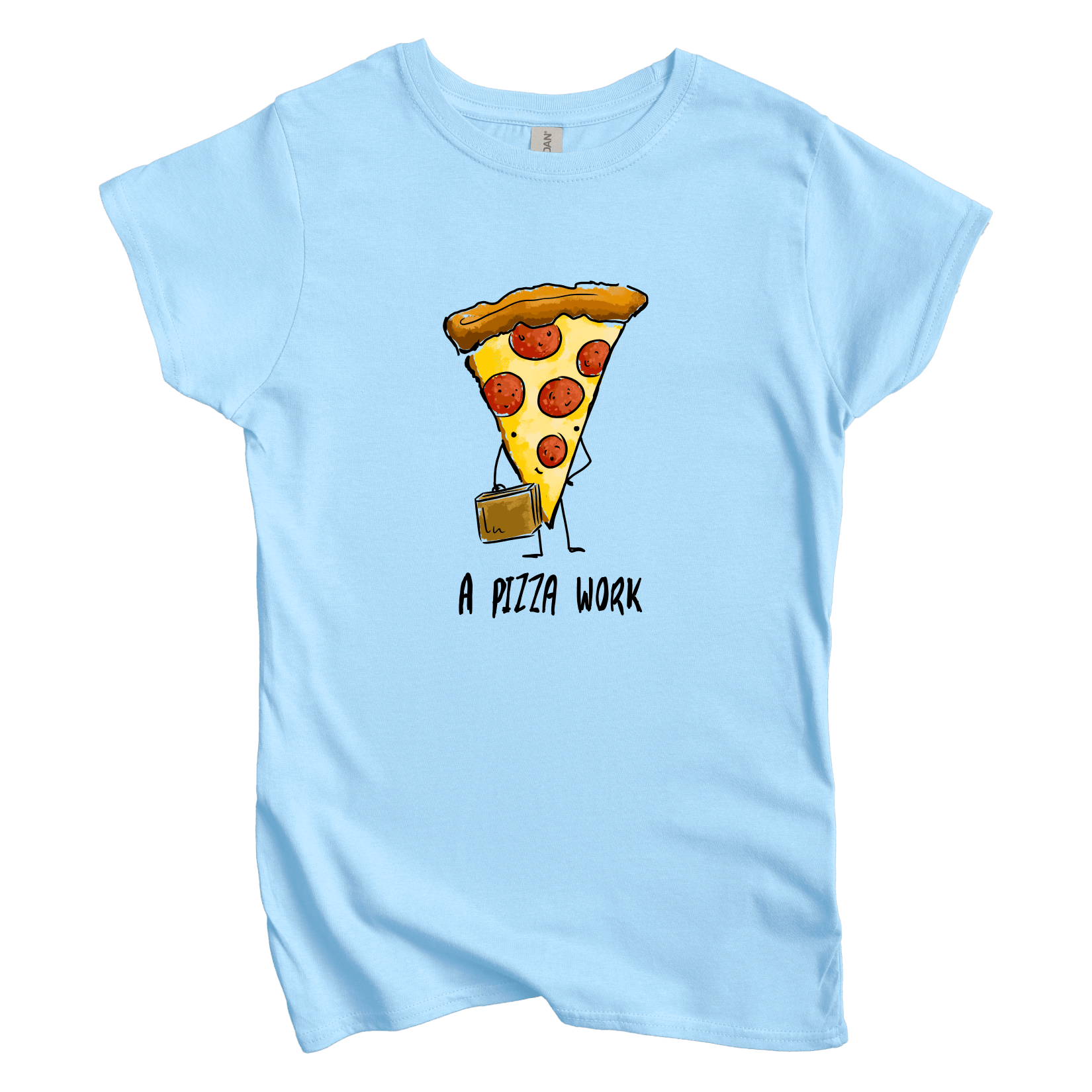 T-Shirt S / Light Blue A Pizza Work: Micro Barbi Women's Tee