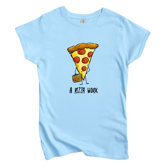T-Shirt S / Light Blue A Pizza Work: Micro Barbi Women's Tee