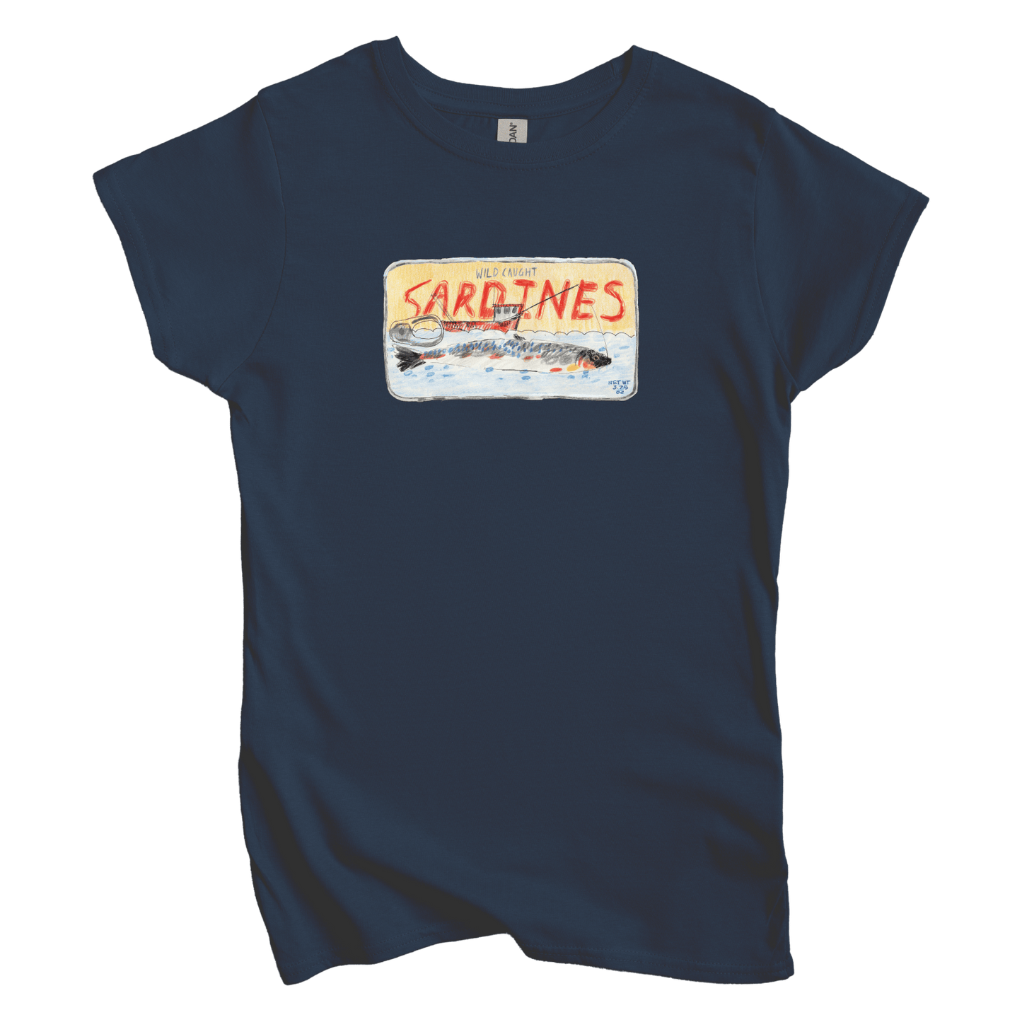 T-Shirts S / Navy Wild Caught Sardines: Jarek Krzystek Women's Tee