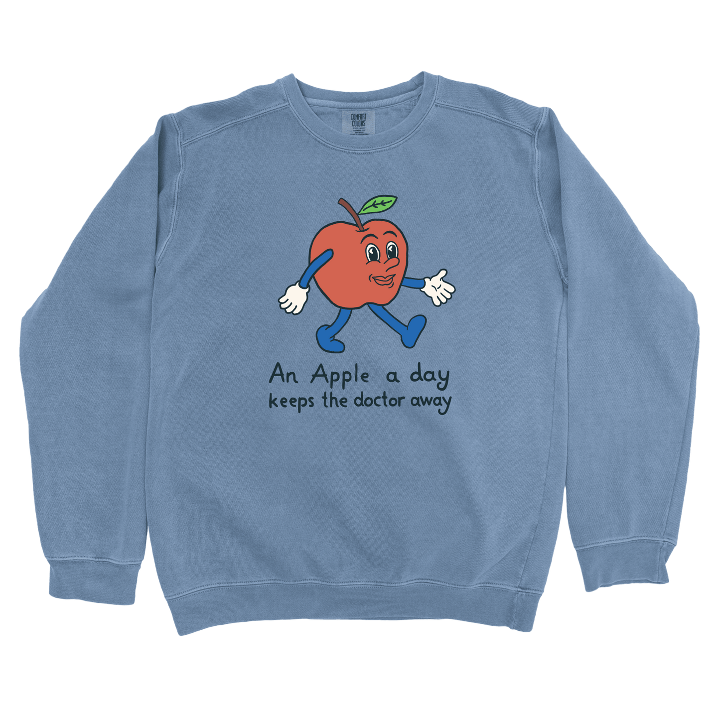 Sweatshirt Blue Jean / S An Apple A Day Sweatshirt