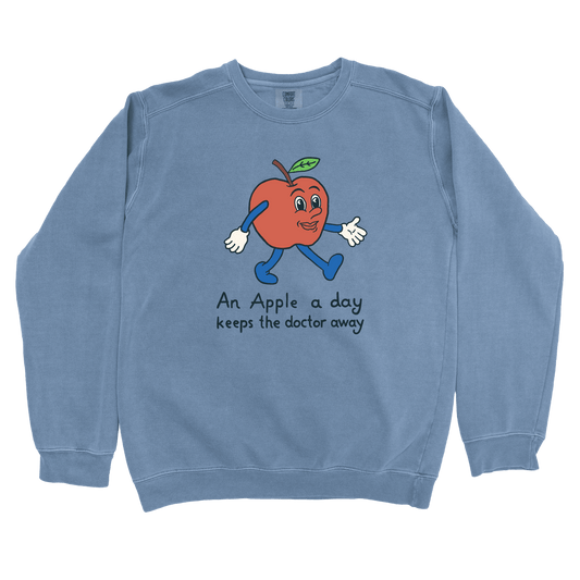 Sweatshirt Blue Jean / S An Apple A Day Sweatshirt