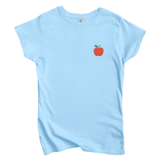 T-Shirts S / Light Blue Apple Left Chest Women's Tee