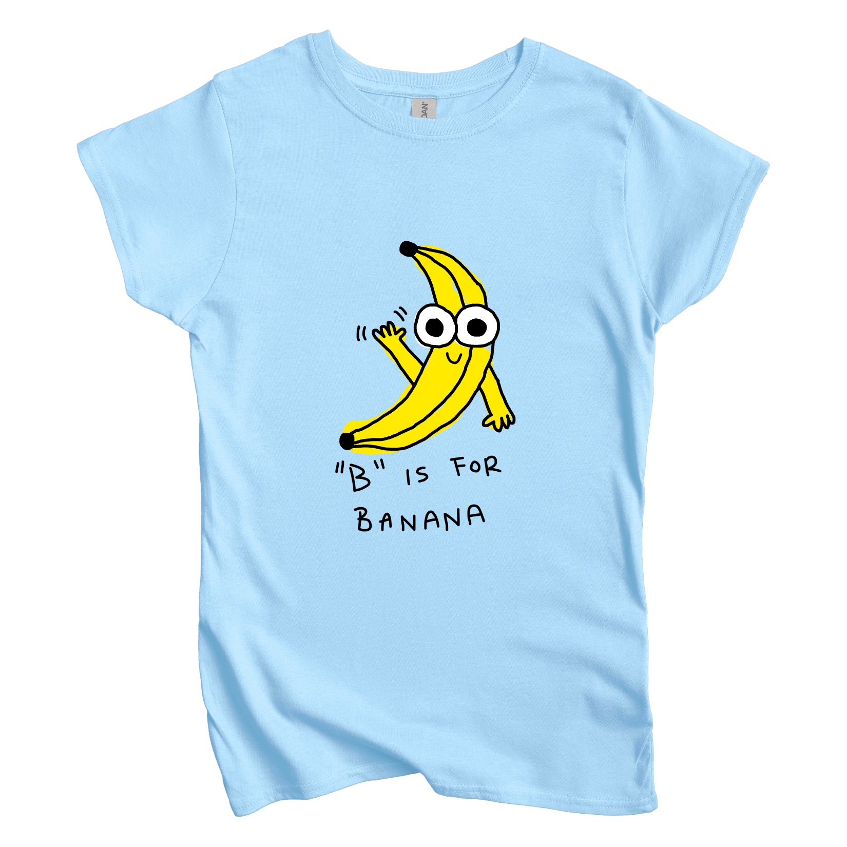 T-Shirt S / Light Blue B is for Banana: Longoland  Women's Tee