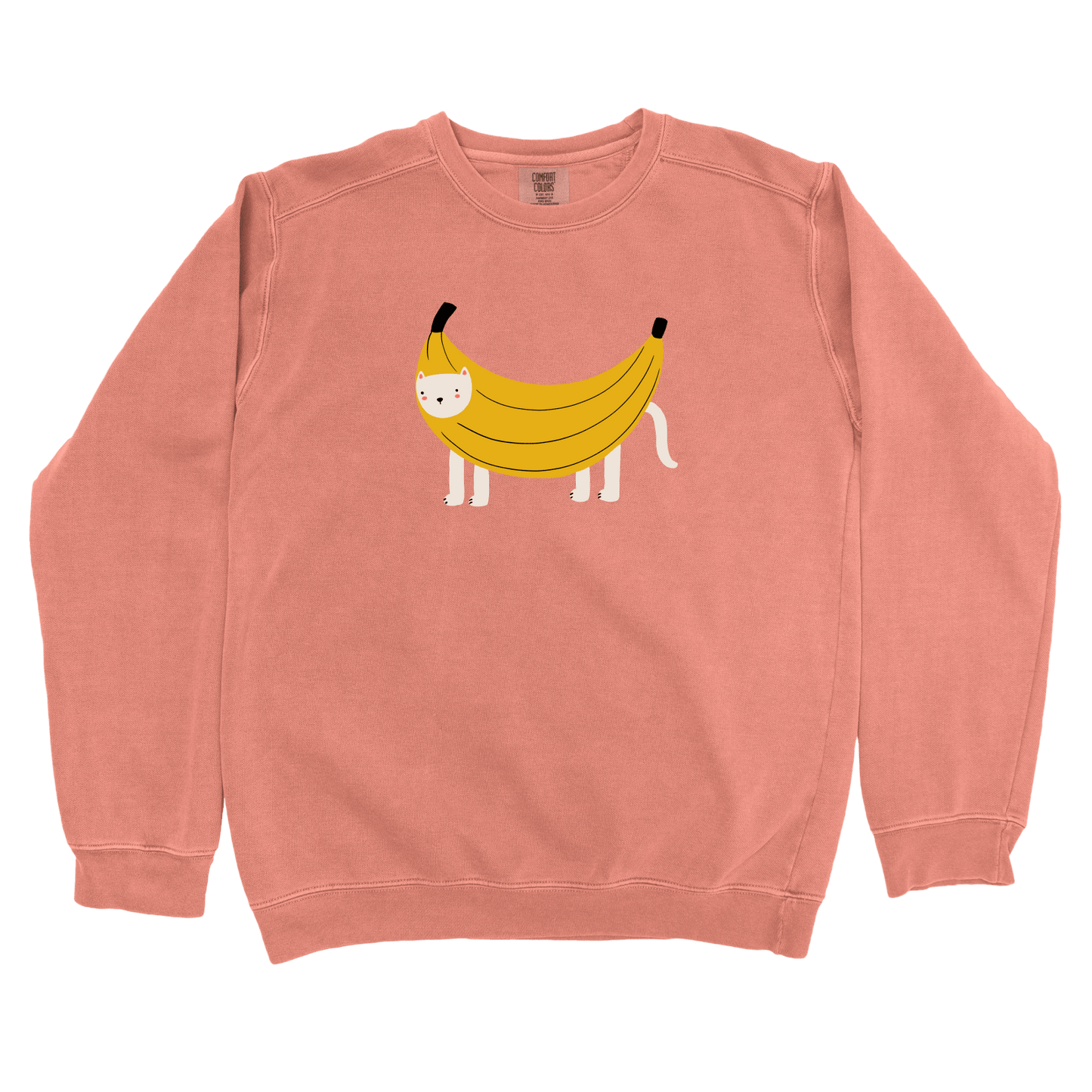 Sweatshirt Terracotta / S Banana Cat: Woblylines Sweatshirt