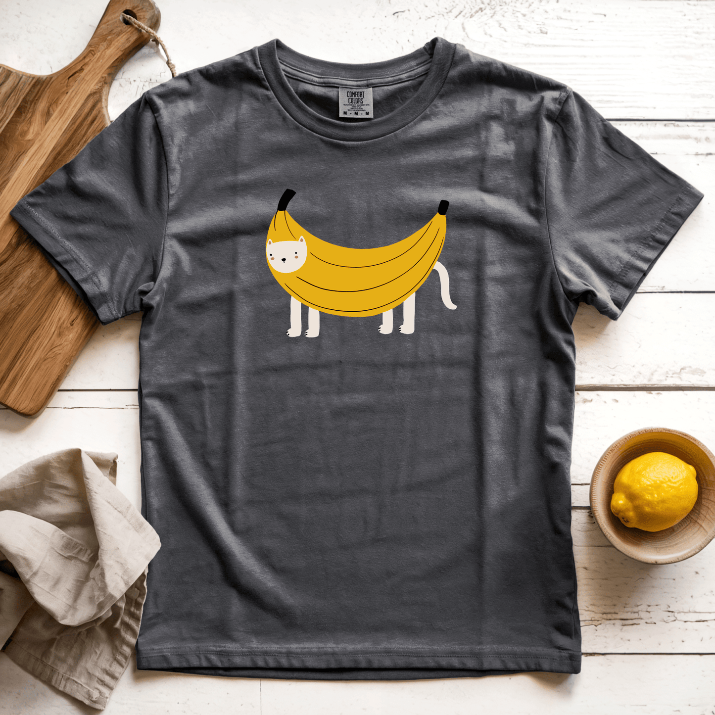 T-Shirt Pepper / S Banana Cat: Woblylines