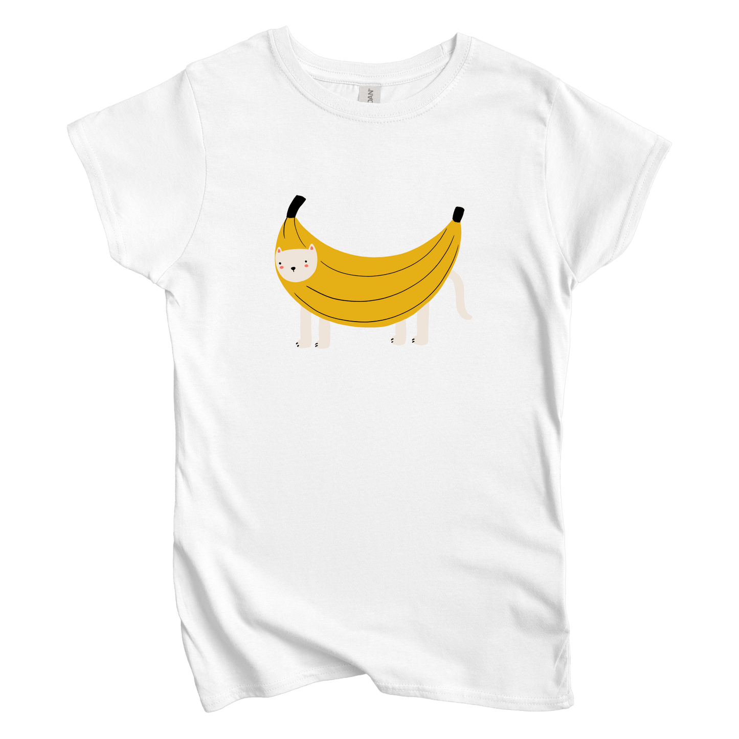 T-Shirt M / White Banana Cat: Woblylines Women's Tee