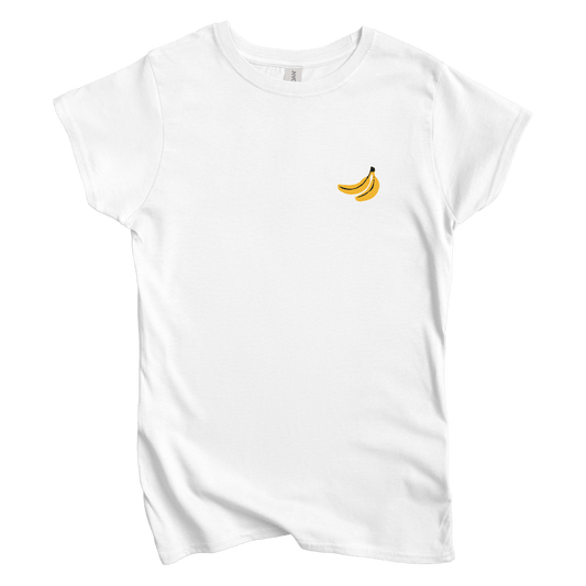 T-Shirts S / White Banana Left Chest Women's Tee