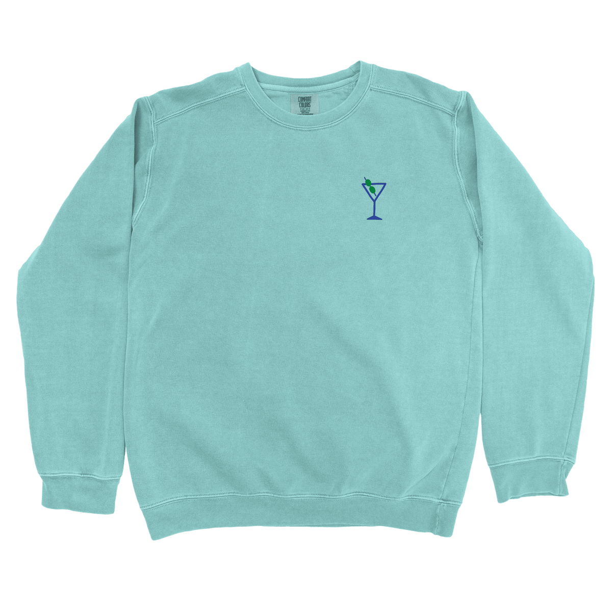 T-Shirts Chalky Mint / S Blue Martini Left Chest Sweatshirt