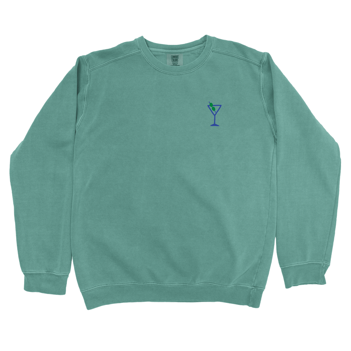 T-Shirts Light Green / S Blue Martini Left Chest Sweatshirt