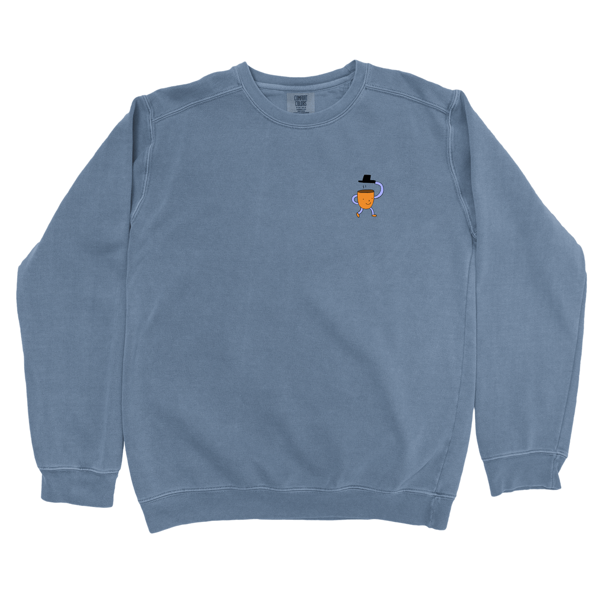 T-Shirts Blue Jean / S Bonjour Left Chest: Woblylines Sweatshirt
