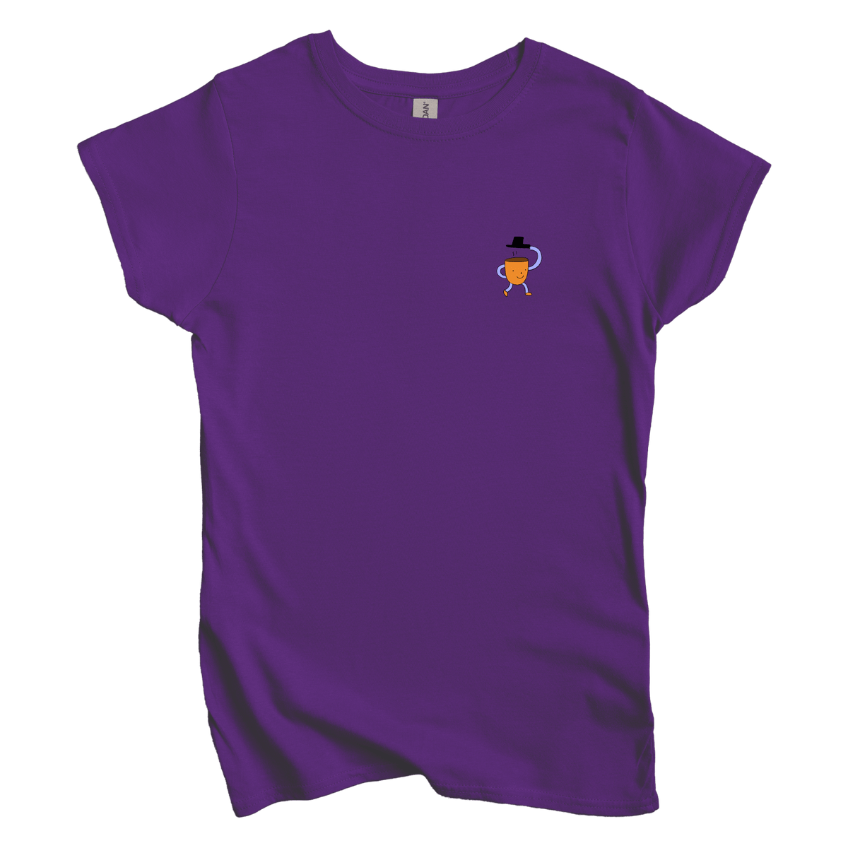 T-Shirts S / Purple Bonjour Left Chest: Woblylines Women's Tee