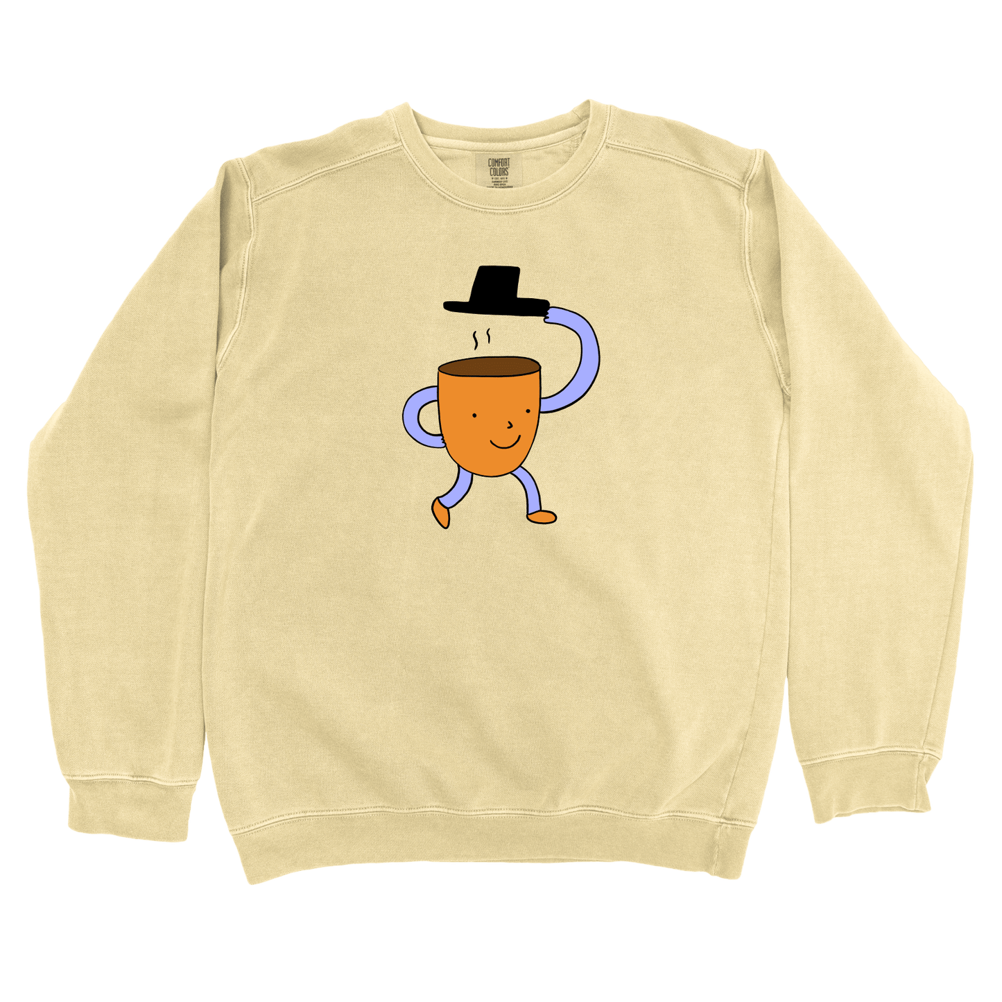 Sweatshirt Butter / S Bonjour: Woblylines Sweatshirt