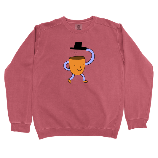 Sweatshirt Crimson / S Bonjour: Woblylines Sweatshirt