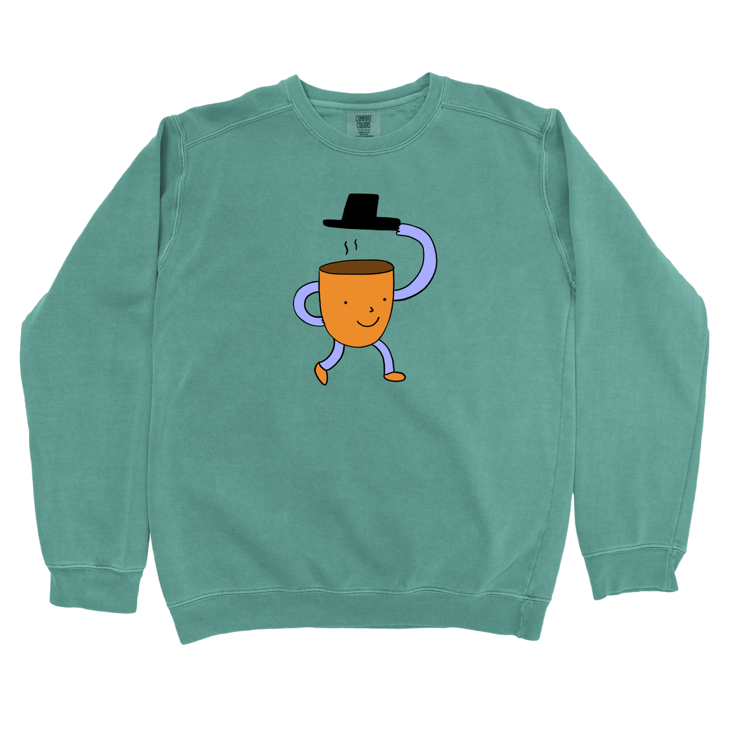 Sweatshirt Light Green / S Bonjour: Woblylines Sweatshirt